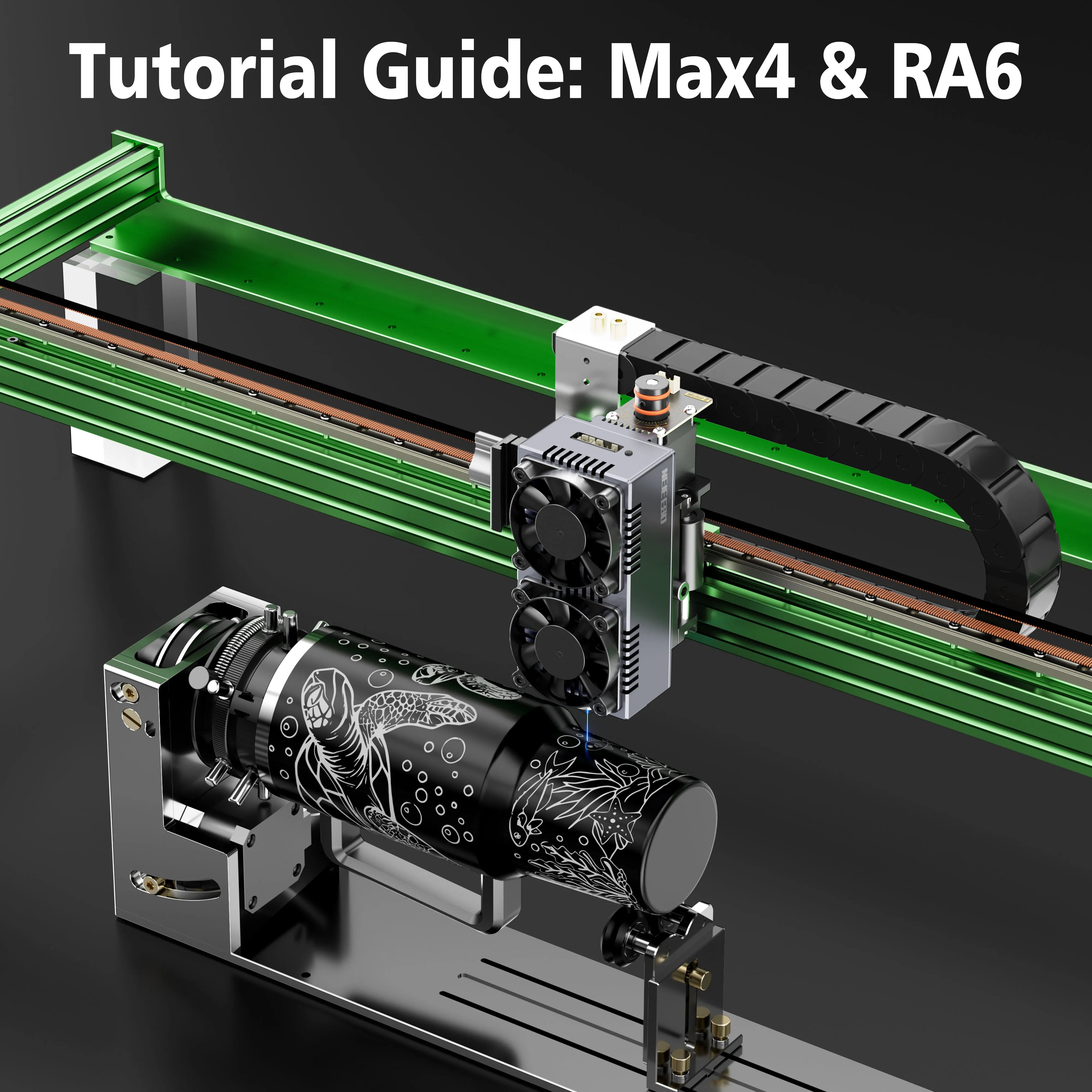 How to use Rotary Axis 6 with NEJE Max 4?