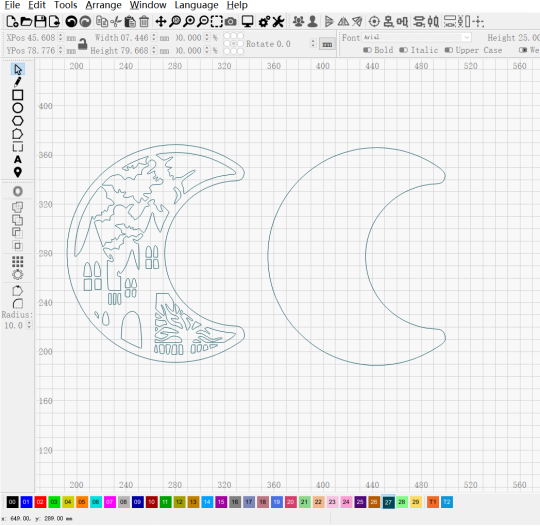 Halloween Moon Wall Decor DXF FileGift, Art, Festival