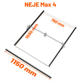 1150mm Black Aluminum Profile Rail For NEJE Max 4 & NEJE 3 Max V2 Laser Engraver & Cutter Y-Axis Extension Kit