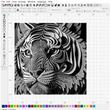 Tiger Deep Engraving| DXF File | Gift, Art,festival