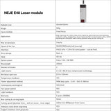 NEJE E40 Diode Laser Module - Multi-lens Technology - 24V & 12V Compatible