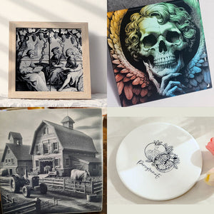 How to Achieve a Colorful Engraving on White Tile?