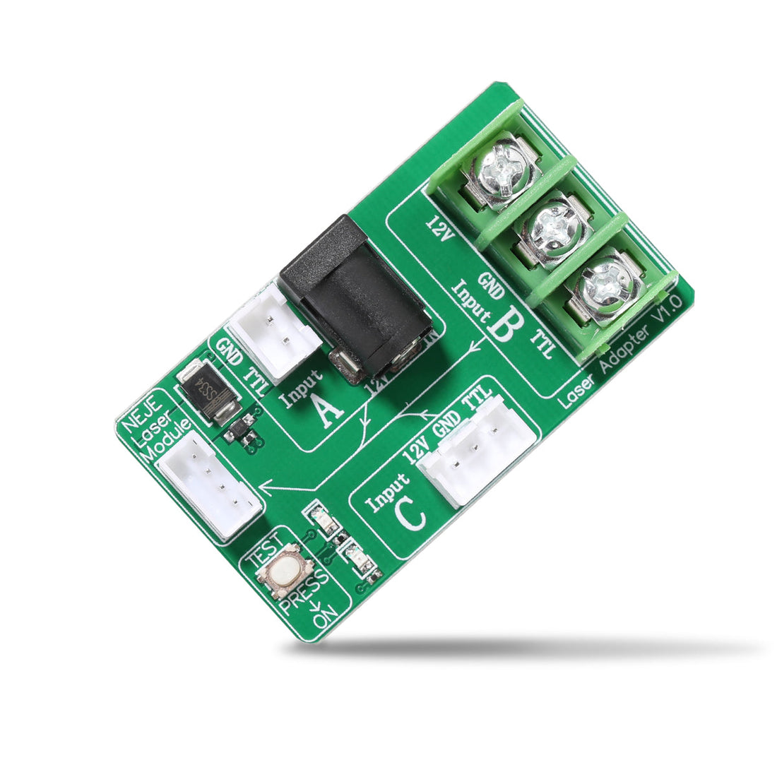 How to use PWM & Test Board for laser cutter module?