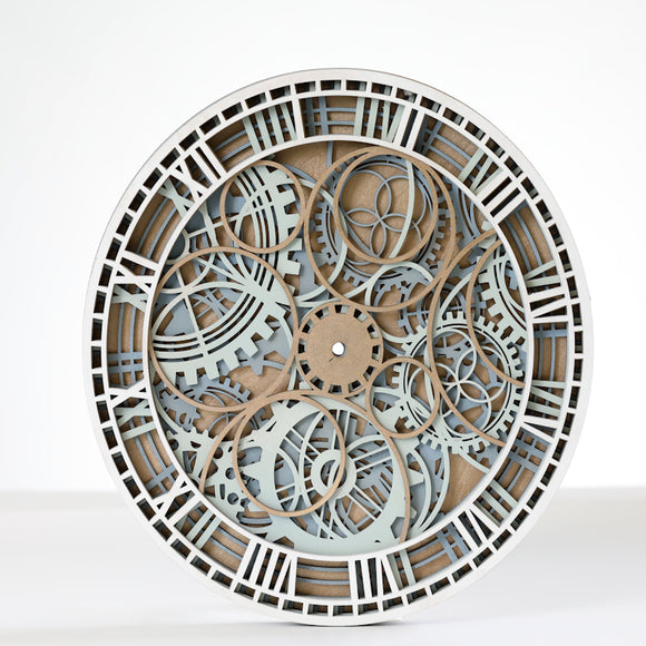 Multilayer Clock | LBRN File |Art, Gift, Home Decoration