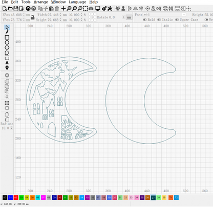 Halloween Moon Wall Decor | DXF File|Gift, Art, Festival - NEJE.SHOP