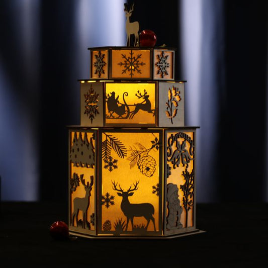Christmas 3-Tier Night Lights | Lighburn File| Art,Festival,Gift - NEJE.SHOP