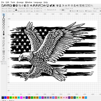 Eagle Relief Engrave And Cut | DXF File|Art,Gift,3d Relief,Portrait - NEJE.SHOP