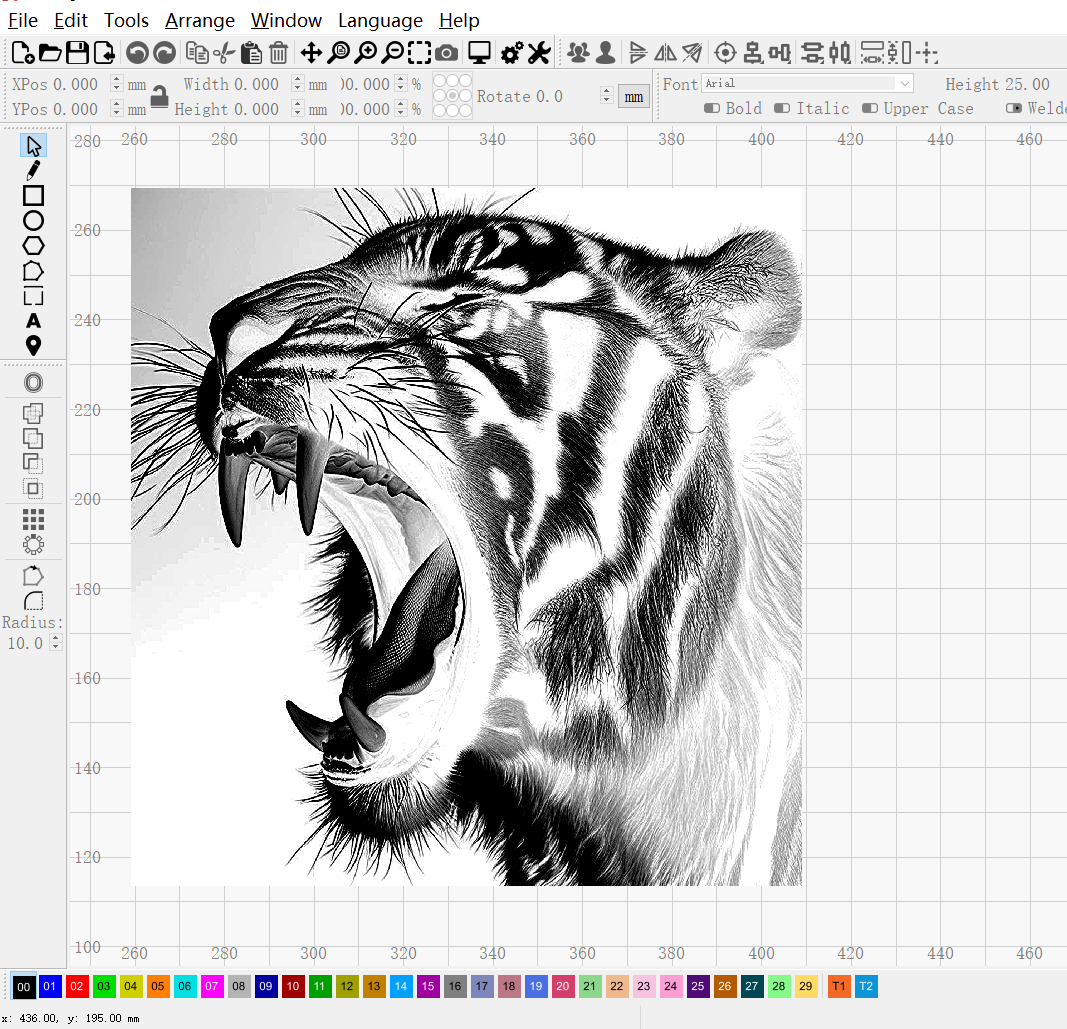 Tiger Canvas | DXF File | Art，Gift,Portrait - NEJE.SHOP