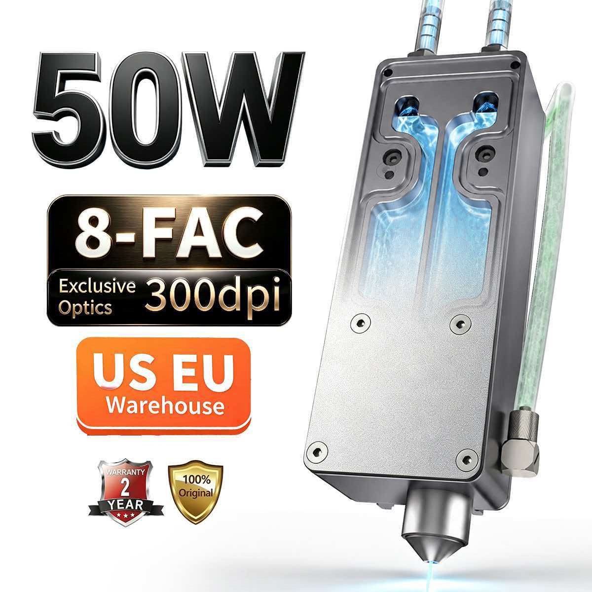 (Pre‑sale Active)NEJE E160 50W 300DPI Blue Diode Laser Module with 8-FAC Optics