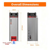 NEJE 5 12W Beam Compression Diode Laser Engraver & Cutter, 170x170mm (6.7"x6.7") Desktop Laser Engraving & Cutting Machine for Wood, Leather, High-Resolution Detailing