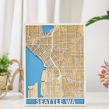 Seattle Multi-layer Map Cutting | LBRN File |Art,Gift,Home Decor,Wall Art