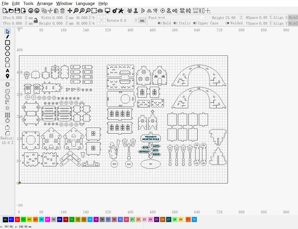 Christmas Village Crafts | DXF File |Gift，Art，festival - NEJE.SHOP