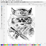 Cat Ak47 Engraving|Lbrn File|Art,Wall Art,Gift