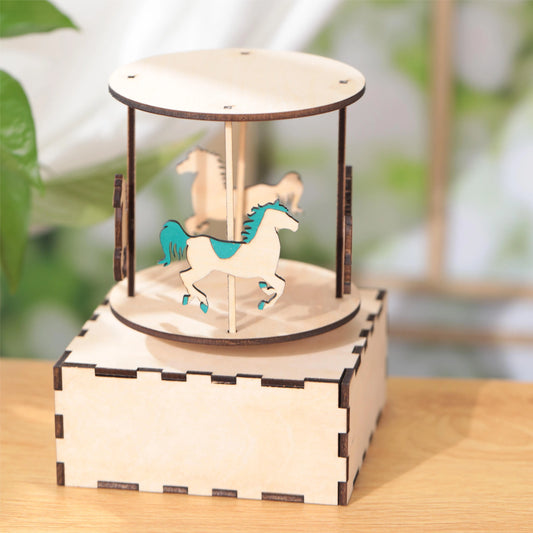 Karussell-Spieluhr | DXF,lbrn2 | Holz,Kunst,Wohndekor