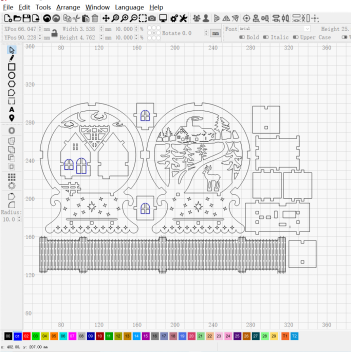 Christmas Double Sided Round Light| DXF File|Art,Festival,Gift - NEJE.SHOP