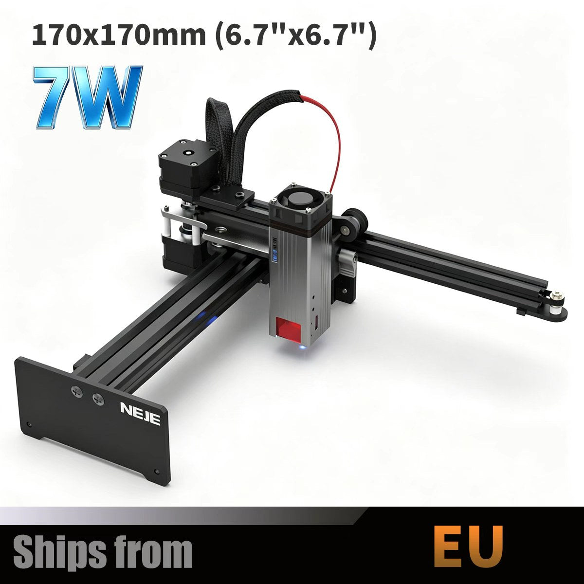 NEJE 5 Strahlkompressionslinsen-Diodenlasergravierer & -schneider – 7W, 170×170mm, Bis zu 600 DPI