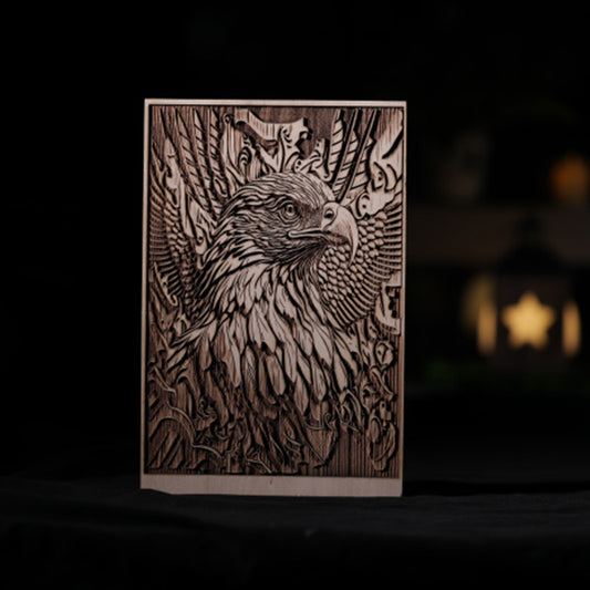Eagle 3D Relief Engraving Art|JPG,PNG|Wood,Art,Wall Decor - NEJE.SHOP