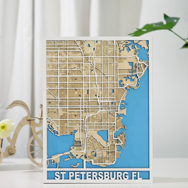 St Peterburg Multi-layer Map Cutting | LBRN File |Art,Gift,Home Decor,Wall Art - NEJE.SHOP