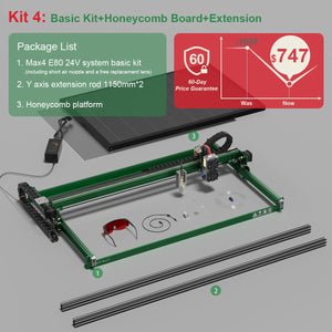 NEJE Max 4 E80 laser engraver, wood laser cutter, laser wood engraver, cnc laser cutter machine for wood \ MDF \ plywood \ leather \ stone