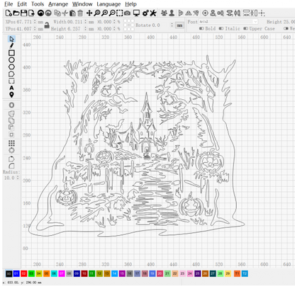 Halloween Dark Style Wall Decoration | DXF File|Gift, Art, Festival - NEJE.SHOP