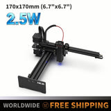 Graveur laser portable NEJE 5 2.5W, machine de gravure laser à diode de bureau 170x170mm (6.7"x6.7") pour bois, cuir, marquage fin