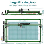 NEJE Max4 V2 Hybrid CNC Laser Engraving & Cutting Machine with E80 24W (4-FAC Optics) Laser Module, 720×450mm (28.3"×17.7") Large Workspace