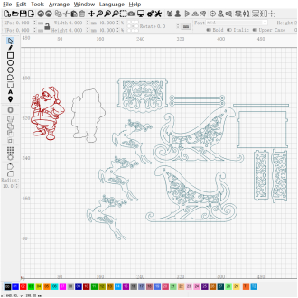 Moose and Sleigh|DXF File|Art,Festival,Gift - NEJE.SHOP