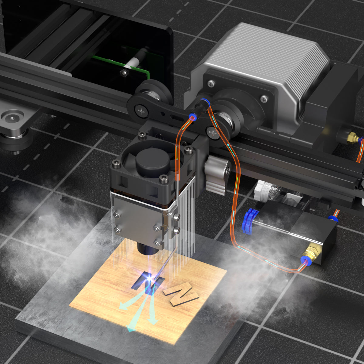 NEJE Needle tube Air Assist KIT For NEJE A40630 A40640Ⅱ E40Ⅱ E80 Laser Module - NEJE.SHOP