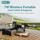 Graveur et découpeur laser à diode portable NEJE 5 7 W, machine de gravure et de découpe laser de bureau 170x170 mm (6,7"x6,7") pour bois, cuir, acrylique