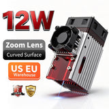 NEJE A40640 12W Blue Diode Laser Module with Adjustable Focus – Curved-Surface Tracking & High-Resolution Engraving