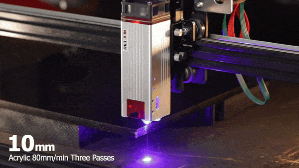NEJE E40 12W 500DPI Diode Laser Module with Multi-Lens Technology for Stainless Steel Engraving & Precision Cutting
