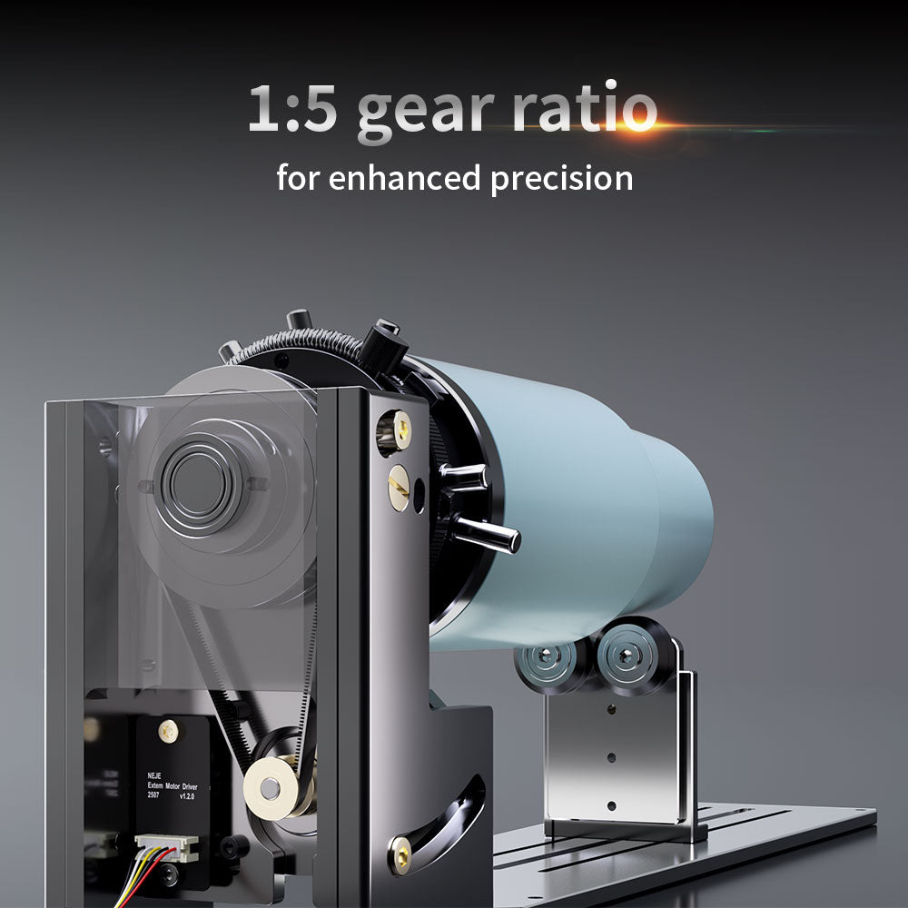 NEJE R6 9-in-1 Micron-Level Rotary Attachment  —  A-Axis Quick Operation Chuck / Roller Rotary - NEJE.SHOP