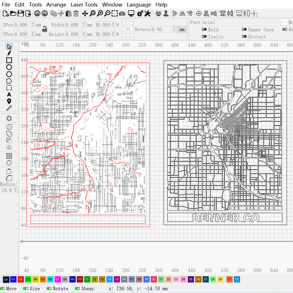 Denver Multi-layer Map Cutting | LBRN File| Art,Gift,Home Decor,Wall Art