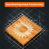 NEJE 5 12W Beam Compression Diode Laser Engraver & Cutter, 170x170mm (6.7"x6.7") Desktop Laser Engraving & Cutting Machine for Wood, Leather, High-Resolution Detailing