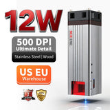 NEJE E40 12W 500DPI Diode Laser Module with Multi-Lens Technology for Stainless Steel Engraving & Precision Cutting