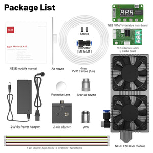 NEJE E80 24W 450nm Fixed-Focus Laser Module - Matrix Optical System