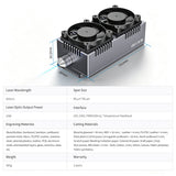 NEJE E80 24W Diode Laser Module with 4-FAC Optics – Uniquely Capable of Metal Deep Engraving & Hard Material Cutting