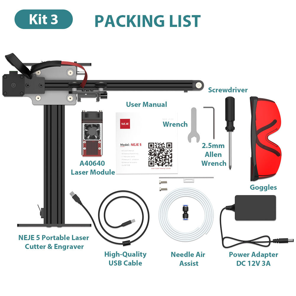 NEJE 5: Portable Laser Engraver with A40640 Laser Module - 170x170mm - NEJE.SHOP