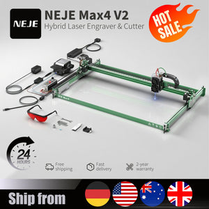 NEJE Max 4 V2: Metal/wood engraving, 1200mm/s, Z with cutter/pen