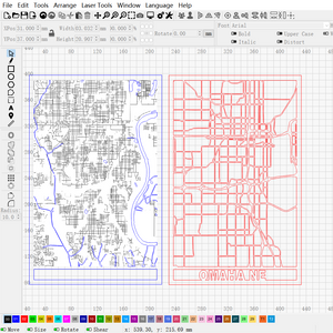 Omaha Multi-layer Map Cutting | LBRN File |Art,Gift,Home Decor,Wall Art