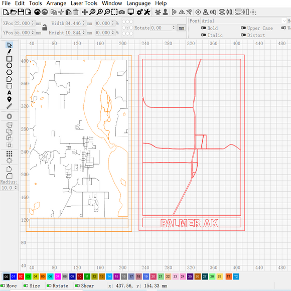 Palmer Multi-layer Map Cutting | LBRN File | Art,Gift,Home Decor,Wall ...