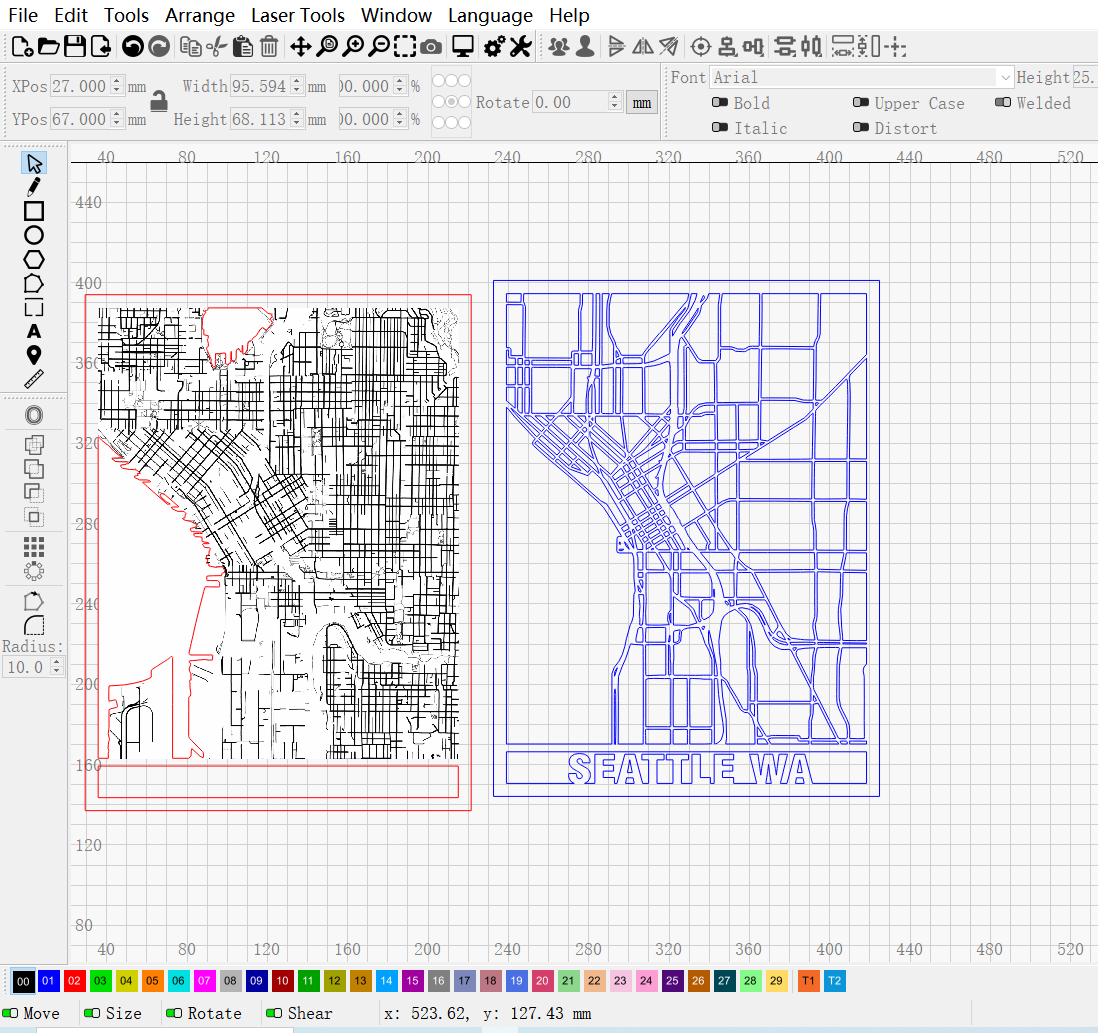 Seattle Multi-layer Map Cutting | LBRN File |Art,Gift,Home Decor,Wall Art - NEJE.SHOP