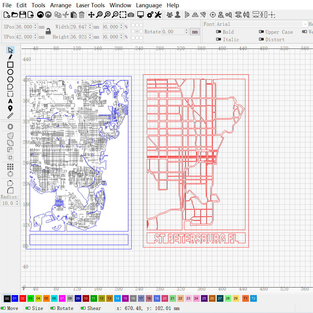 St Peterburg Multi-layer Map Cutting | LBRN File |Art,Gift,Home Decor,Wall Art - NEJE.SHOP