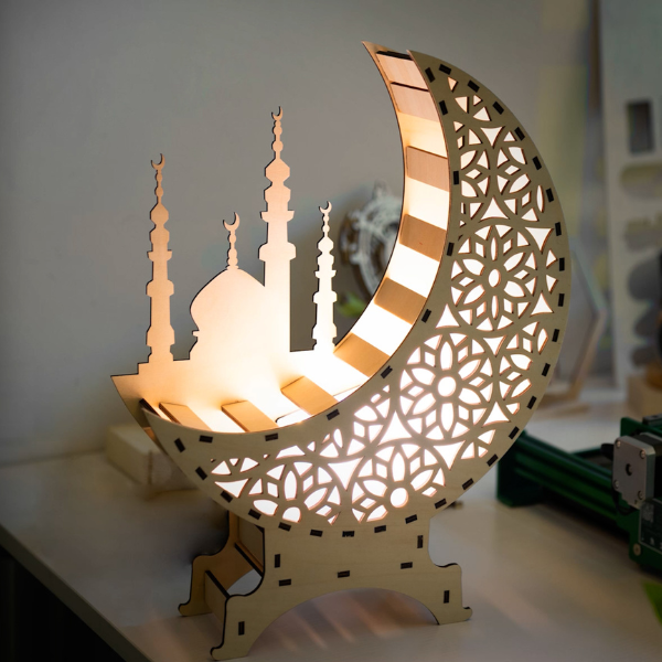 Moon Table Lamp DIY | DXF File |Art, Gift | Home Decoration - NEJE.SHOP