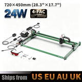 NEJE Max4 V2 Hybrid CNC Laser Engraving & Cutting Machine with E80 24W (4-FAC Optics) Laser Module, 720×450mm (28.3"×17.7") Large Workspace