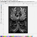 Phoenix 3D Reliefs|3D STL Picture|Wood,Art,Wall Decor