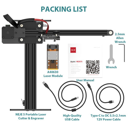 NEJE 5: Portable Laser Engraver with A40630 Laser Module - 170x170mm - NEJE.SHOP