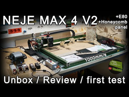 NEJE Max4 V2 Hybrid CNC Laser Engraving & Cutting Machine with E80 24W (4-FAC Optics) Laser Module, 720×450mm (28.3"×17.7") Large Workspace