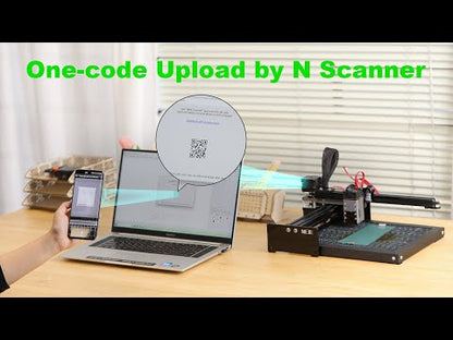 NEJE 5 FAC Diodenlaser-Gravierer und -Schneider – 12 W, 170 × 170 mm, variabler Fokus, stabil auf gekrümmten Oberflächen, 300 DPI