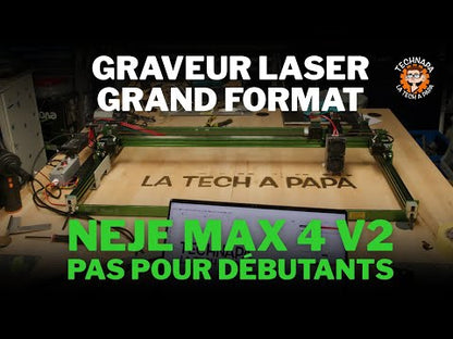 NEJE Max4 V2 Hybrid CNC Laser Engraving & Cutting Machine with E80 24W (4-FAC Optics) Laser Module, 720×450mm (28.3"×17.7") Large Workspace